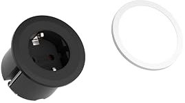 Bachmann 926.000 PIX Unidades de Toma de Corriente, 1x Enchufe con Puesta a Tierra, Negro