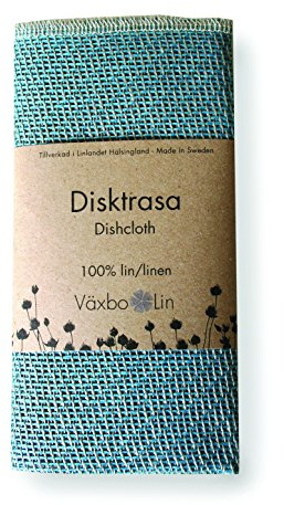 Växbo Lin Spültuch in 100% Leinen. Farbe Petrol Türkis. Grösse 33x33 cm