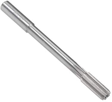 sourcing map 8mm Chucking Reamer, HSS Cobalt M35 Lathe Machine Reamer D4 6 Straight Flutes, Round Shank Milling Cutting Tool, for Stainless Steel Alloy Copper Metal