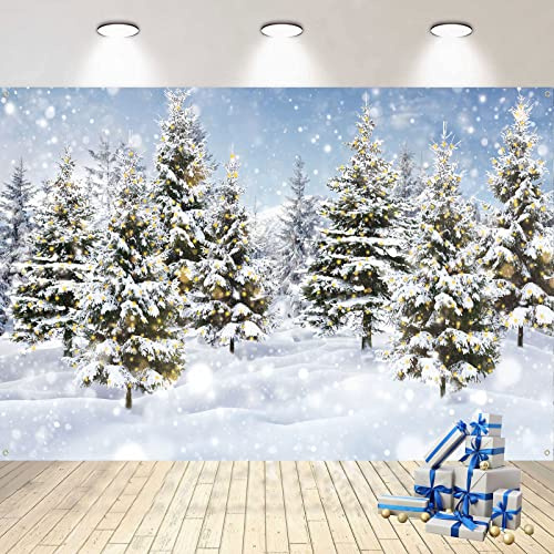 Weiß Weihnachten Banner - Realistisch Extra Großer Winter Schnee Wald Hintergrund für Winter Wonderland und Feiertage