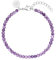 Purelei® Amethyst Armband (Silber) – Elegantes, verspieltes Damen Armband – Edelstahl – Verstellbare Länge 16-19 cm – Hawaiianisch inspiriert & wasserfest
