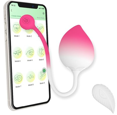 TYDAY G Punkt Vibratoren Bullet Vibratoren Vibrationseier Honigpfirsich App Bluetooth mit 9 Vibrationsmodi Klitorisstimulator Analplug Tragbare Silikon Sexspielzeug für Frauen Paare