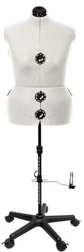 Schneiderpuppe mit Rollen verstellbar Scheiderbüste Nähpuppe Torso (XL (ca. 56 - 60) Beige)