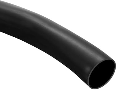 Sourcing Map Tubatura nera del cablaggio del cavo della metropolitana del PVC, ID di 30mm, manica di 10ft per protezione dell'inguainamento del cavo
