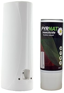 Diffuseur APRD400 + 1 Aérosol 400ml Pyrèthre Végetal Anti Mouches, Moucherons, Moustiques, Mites, Punaises de Lit