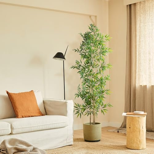 BLAINE | Bambú Mínimal 100cm | Plantas Artificiales Decorativas | Planta Artificial Grande | Plantas Artificiales para Interior/Exterior | Planta Artificial Realista Decorativa para Casa