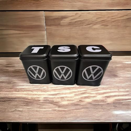 Generic Veedub Campervan storage tins cannisters tea coffee sugar RV Camper