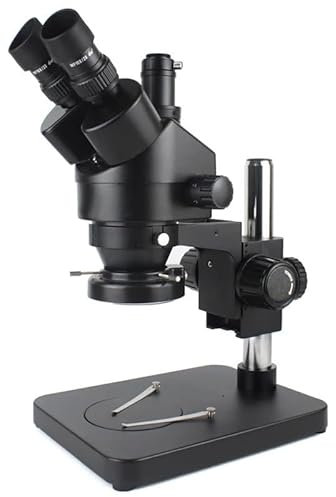 Mikroskop-Zubehör-Kit Trinokular-Mikroskop, Simul-Brennwert, 7X-45X, kontinuierlicher Zoom, Stereo-Trinokular-Mikroskop, CTV-Adapter, Barlow-Linse for Telefon, Labor, PCB-Reparatur, Löten Mikroskopisc