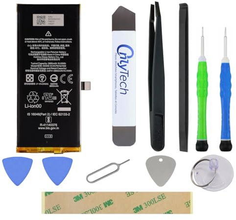 OnlyTech G025E-B - Kit de reparación de batería premium para Google Pixel 4A 5G - 3800mAh - Calidad original con 10 herramientas y adhesivo