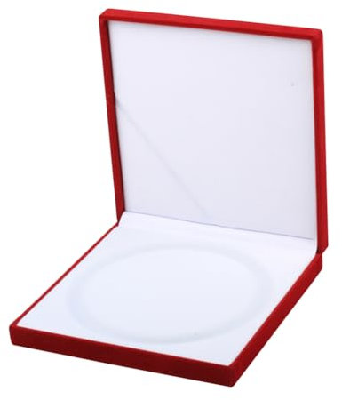 Holibanna Caja De Embalaje De Joyería Cuadrada Roja 6.7X6.7 Pulgadas Estuche Flocado Portátil Para Collares Anillos Y Pendientes Organizador De Joyas Para Regalos Y Uso Diario