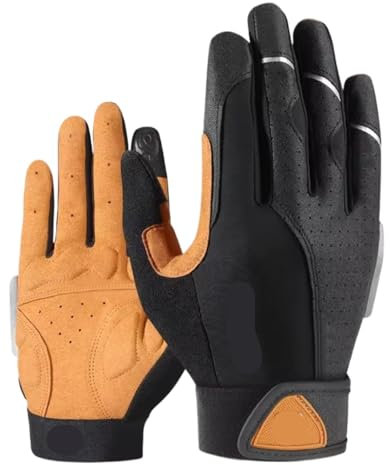 INIULLUV Kletterhandschuhe Winter Herren Vollfinger-Fahrradhandschuhe Anti-Rutsch-Sporthandschuhe Dünne atmungsaktive Kletterhandschuhe Für Abseilen, Bergsteigen(M)