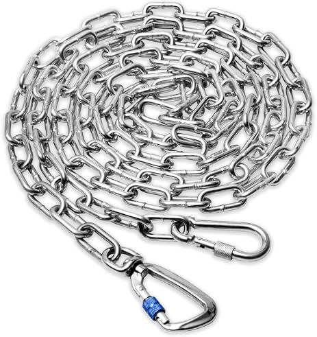 Furggis Tie-Out Leinen für Hunde，30FT Hofleine für große Hunde(Silber) | Mit Drehbarem Haken, Outdoor Hundebindekabel für Garten, Camping & Training, Für Mittel- bis Großhunde bis 150lbs