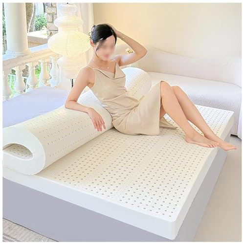 Latex-Matratze,100% Naturlatex-Matratzen, Atmungsaktiv, Bequem Und Langlebig, Matratze, Latex, Queen, Naturkautschuk, Reine Matratze, Verdickt, Zuhause,TwinXLX39X75X4in