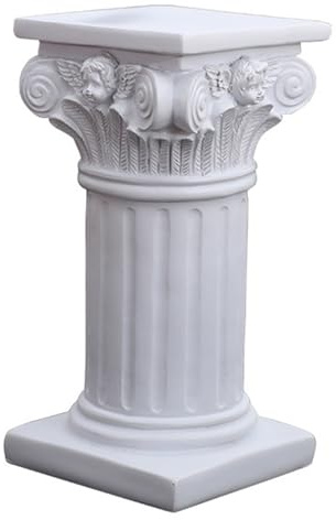 Statua Del Pilastro Romano - Piedistallo In Resina In Stile Greco, Statuetta Classica Bianca | Elegante Stand Per Decorazione Di Nozze, Ornamento Da Tavolo Festa, Colonna Di Visualizzazione Del Centro