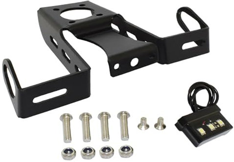 RDWSPLI Kennzeichenhalter Motorrad Kompatibel Mit Yamaha Für YZF-R6 Für ABS 2008–2016 Motorrad-Kennzeichenhalter, Heckbeseitigung Mit Lichtern, Kennzeichenhalterung