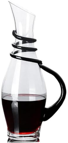 Decanter del Vino da 1300 ml, aeratore di Vino in Vetro di Cristallo, Vino Rosso soffiato a Mano, Facile versare, Elegante Regalo del Vino
