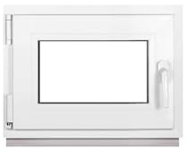 Framex Ventana Pequeña Para Sótano, Interior/Exterior Blanco, 65 x 50 cm (650 x 500 mm), Triple Acristalamiento (32 mm), Giratorio Inclinación DIN Izquierda