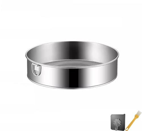 EBZFASO Setaccio per Terreni Setaccio for Farina in Acciaio Inox 40/60 Maglie 15-35 cm Confezione da 3(40 Mesh,15cm)