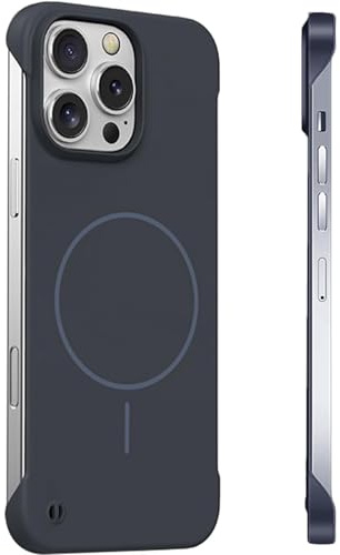FAOMSEBS Senza Bordo Cover per iPhone 15 Pro Max per MagSafe, (Sensazione di Metallo Nudo) [Magnete Potente Integrato] [Dissipazione Rapida del Calore] Sottile Custodia per iPhone 15 Pro Max Cover
