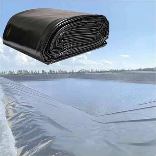 Fodera per Laghetto Fodera per Laghetto in Hdpe 3x7ft 10ftx13ft 16x20ft 23ftx26ft Fodera per Laghetto per Pesci da Giardino d'Acqua Telo per Laghetto Nero Film A Membrana Resistente Ai R, 1x10m