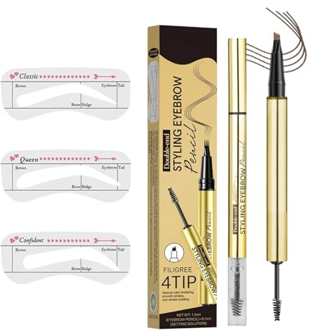 Stylo à, stylo gel à double extrémité à 4 fourchettes, accessoires de beauté anti-taches, fournitures de maquillage pour filles, dames, affaires, salle de sport, hommes, séance photo, sport,
