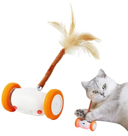 kaiop Juguetes Interactivos para Gatos,con Cola De Luz LED Y Recargable por USB | Juguetes Inteligentes y Juegos Interactivos para Gatos - para Gatitos Y Adultos Enriquecimiento Y Ejercicio