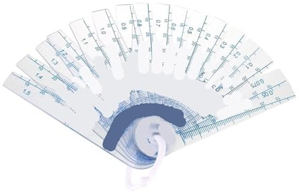 Spessimetro, Misuratore Di Spessore, 1 Pezzo 17 Pezzi Tastatore 0,05-1,5 Mm Larghezza Dello Strumento Misurazione Del Riempitivo Spazi In Plastica Adatto Ai Progettisti per Laboratorio automobilistico