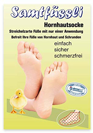 NaturGut Samtfüßli Hornhautsocke | Anti-Hornhaut Fußmaske 1 Paar | Entfernt Hornhaut & Schrunden ohne Feilen | Pflanzliche Fußpflege | Für streichelzarte und gepflegte Füße