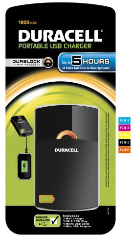 Duracell 5 Hour Mobile Phone and MP3 Portable USB Charger