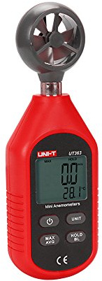Unit 530134372 Mini Anémomètre numérique Rouge