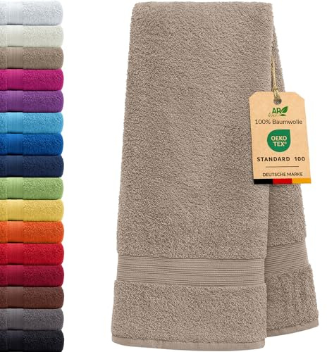 AR Line Arizona Saunatuch 100x200 cm XXL – 100% Baumwolle, 500 g/m² Frottier, extra groß, weich & saugstark, für Sauna, Strand & Wellness, in Farbe: Sand