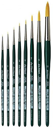 DaVinci ESPACE BEAUX ARTS Da Vinci 1570 Serie - Aquarell-Pinsel-8er Set NOVA-Synthetik no.10/0, 5/0, 3/0, 2/0, 0,2,6, 12.