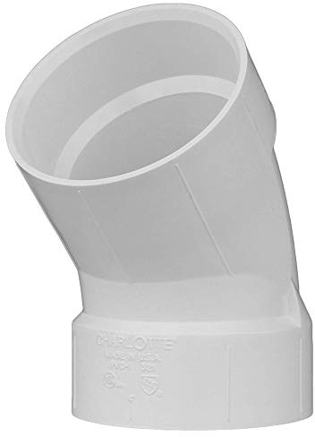 CHARLOTTE PIPE 4 DWV 1/8 BEND HUB X HUB DWV (DRAIN, WASTE AND VENT) (10 Unit Box)