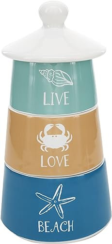 Pavilion - Live Love Beach - Set of 3 Stackable Stoneware Soy Candles