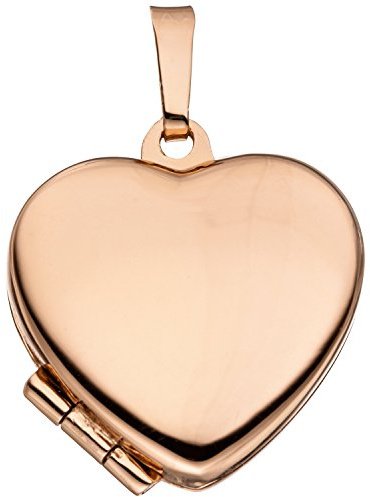 Jobo Damen-Medaillon Herz aus 925 Sterling Silber rosegold vergoldet zum Öffnen für 2 Fotos