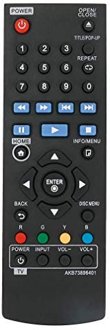VINABTY AKB73896401 Remplacement de la télécommande pour LG Disc DVD Player Blu-Ray Home Cinema System BP135 BP250 BP145 BP240 BP155 BP300 BP175 BP335W BP255