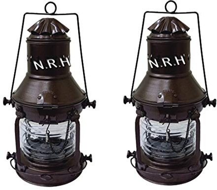 Nautical Replica Hub Maritime Metall-Laternen, Schiff, Öllampen ~ Licht, Heimdekoration