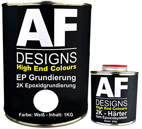 Alex Flittner Designs Apprêt époxy 1,20 kg 2K Blanc Pour peinture de voiture Protection contre la rouille