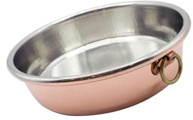 CREARTISTIC 100% Made in Italy Verzinntem Kupfer Runde Kuchenform – 24x6,5 cm, Hohe Kupferbackform, Tortenform, Handgefertig