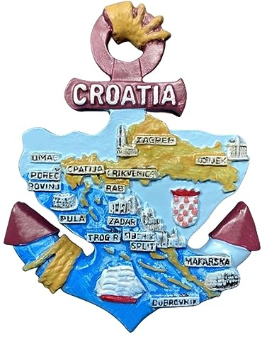 Kroatien Kreative Karte Boot Anker Kühlschrank Magnet 3D Reise Souvenir Kühlschrank Dekoration Magnet Aufkleber Handwerk Kollektion