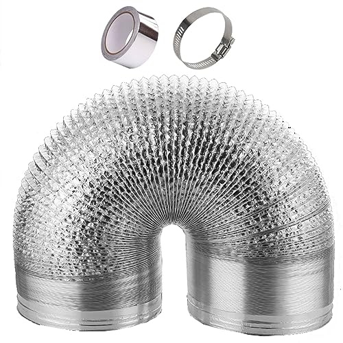 Tubo Secadora Universal Tubo Flexible de Aluminio Ø 80/100/110/120/150/160/170/180/200mm Conductos de Ventilación para campana extractora, ventilador de tubo (Color : 2m, Size : 180mm)