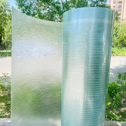 Polycarbonat Stegplatte Dachplatten,0.8mm Transparente Glasfaser-Platte,UV-Schutz Regensichere Gewächshaus Platten,Isolierplatten,Ersatzplatte Für Terrassen Balkon Fenster (1x20m)
