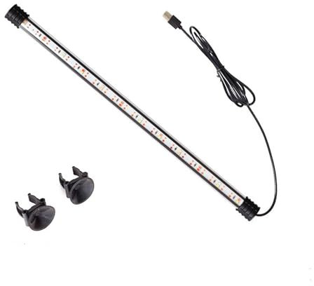 BigTron LED Aquarium Lighting, Waterproof RGB Fish Tank Light Multicolor Underwater Crystal Glass Lights (Blue White 38cm)