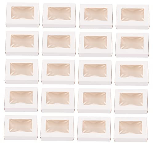 HAPINARY 30stücke Kraftpapier Box Mit Fenster Für Selbstgemachte Seife Kleine Geschenkschachtel Aus Papier Seifenschachtel Für Schmuck Und Party-leckereien Praktische Verpackungslösung