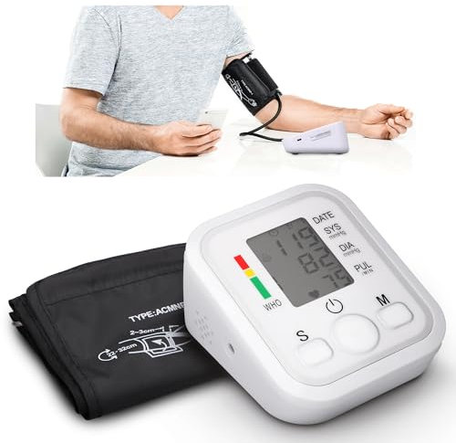 Extralink Tensiometro de Brazo Función de Ahorro de Energía, Almacenamiento de las 99 Mediciones más Recientes, Medidor Tension Arterial, Medición de la Presión Arterial Sistólica y Diastólica, Pulso