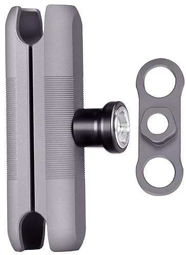 FANAUE DA-ES90F Brazo antirrobo de Doble Enchufe Compatible con RAM mounts B tamaño Cabeza de Bola de 1 Pulgada y Soporte para Celular de Moto Soporte para Celular de Bicicleta Aluminio Longitud 3.7