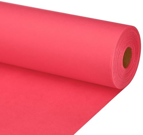 PATIKIL Zeichenpapierrolle 90cm x 40m Zeichenpapier 80 g/m² Papierrolle Kraftpapier Malpapier Skizzenpapier Bastelpapier für Staffelei Malen Handwerk Geschenkverpackung Rot