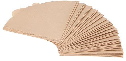 100 Pièces Papier Filtre à café, Filtre à café Jetable en Pâte de Bois, Passoire en Forme de Cône de Qualité Alimentaire pour la Maison ou le Bureau