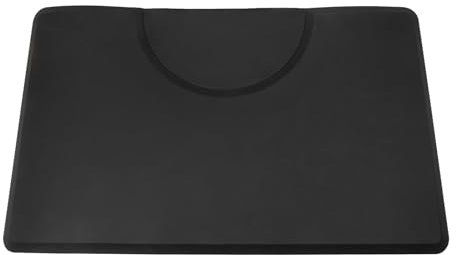 CLEADONG Anti-Ermüdungsmatte, Salonmatte, Dicke Küchenlüufer Schaum-Stehmatten PVC, für Büro und Home Office Schwarz