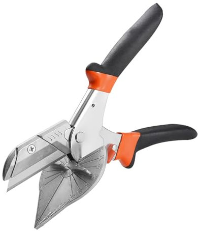 Wjelet Miter Shears, Venetian Blind Cutter and Trunking Cutter, 45 to 135 Degree Multi Angle Trim Cutter, Gasket Shear for Cutting Soft Wood, PVC, Plastic, Includes 10 Spare Blades